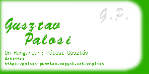 gusztav palosi business card